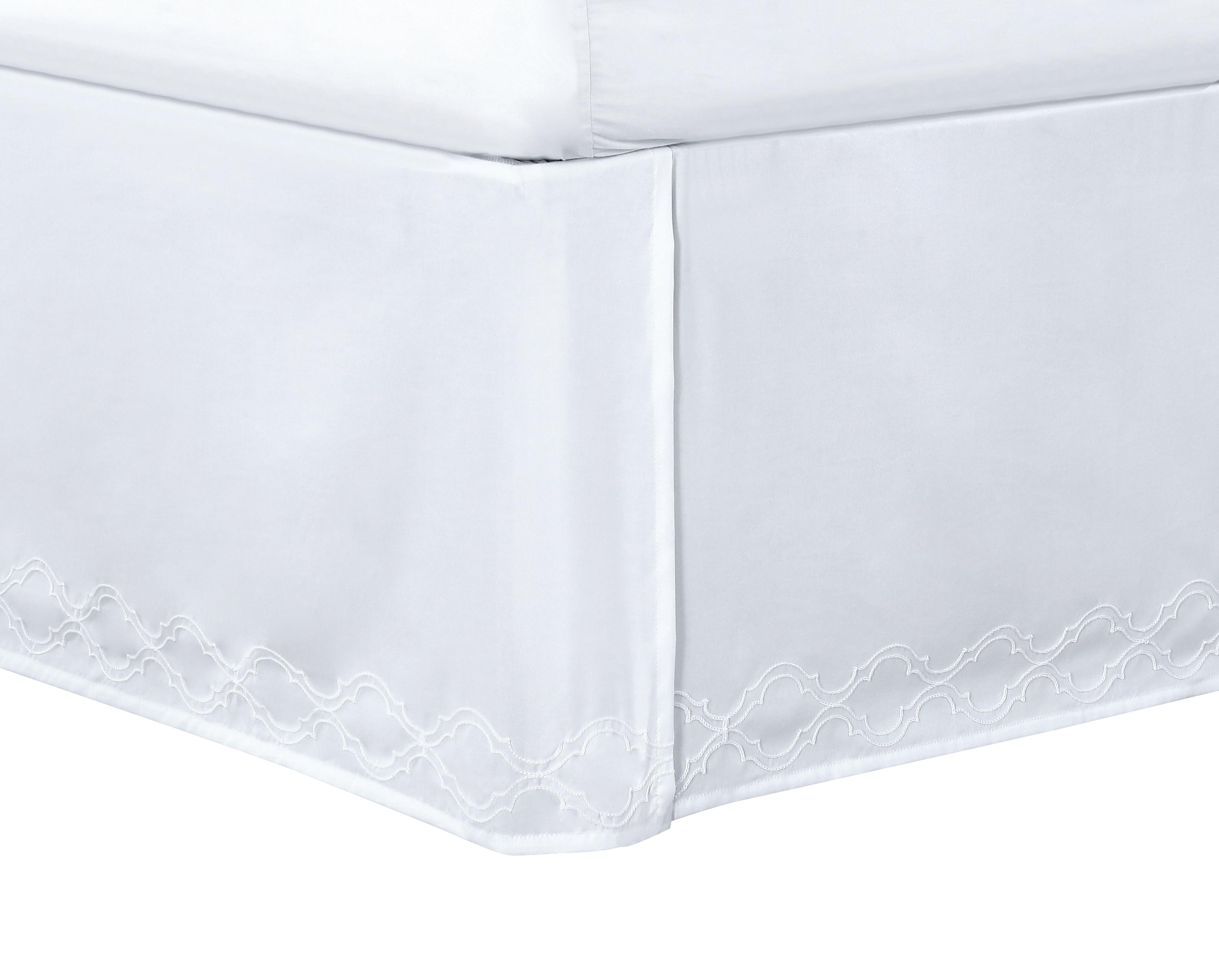 Better Homes & Gardens Embroidered Bed Skirt, White, Full/Queen
