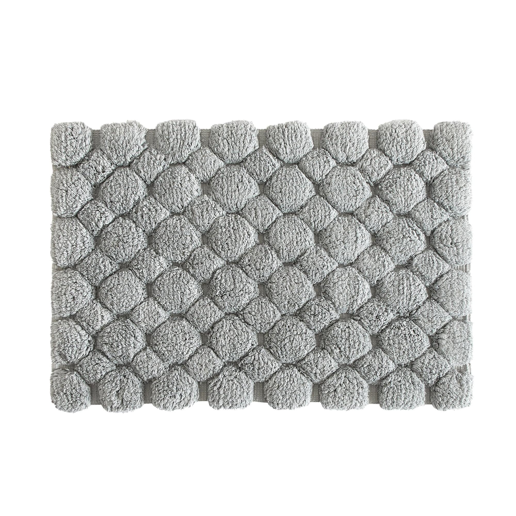 Better Homes & Gardens Grey Cotton Lush Bauble 2-Piece Bath Rug Set, 17" x 20" and 20" x 30"