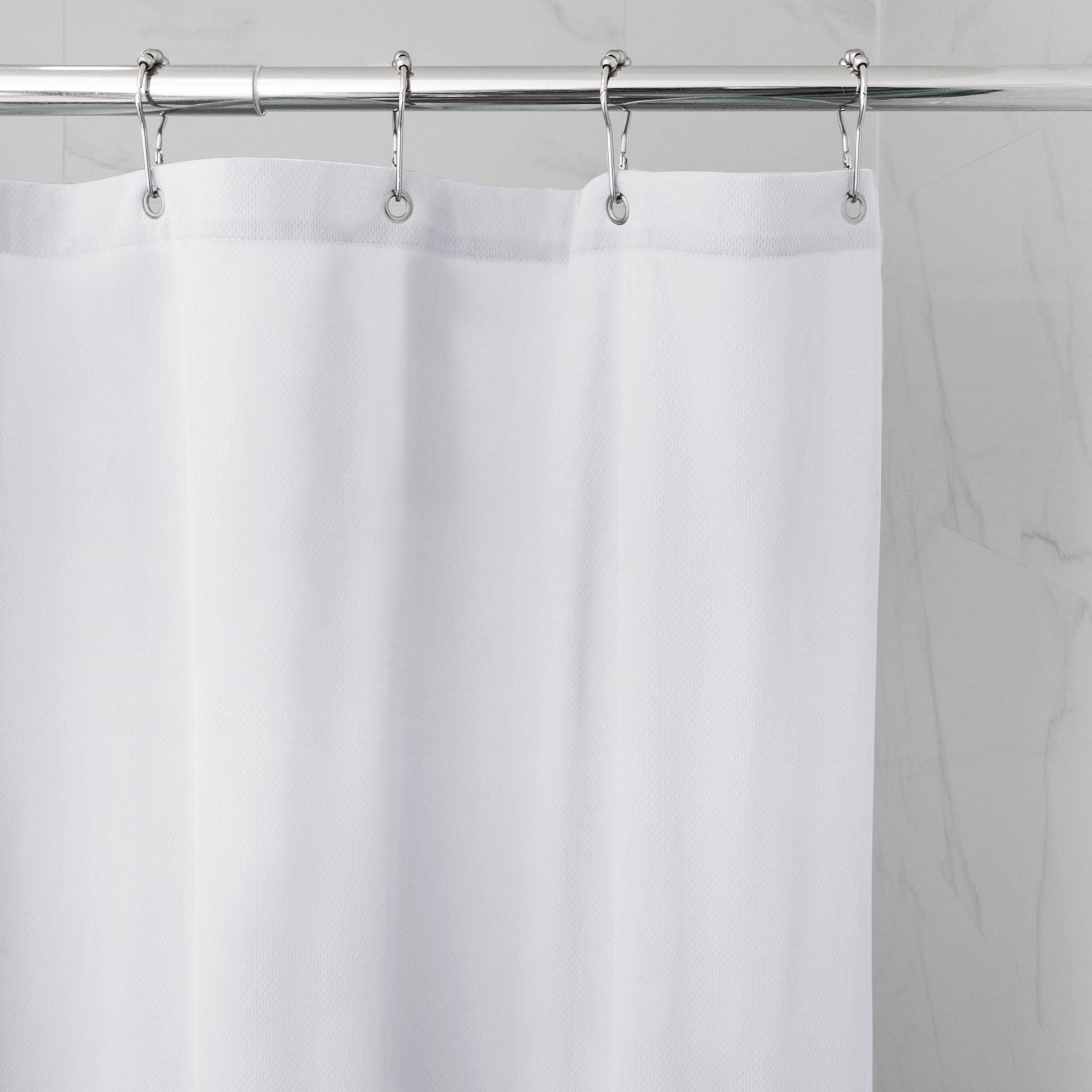 Better Homes and Gardens Waterproof Ultimate Shield Fabric Shower Liner, White