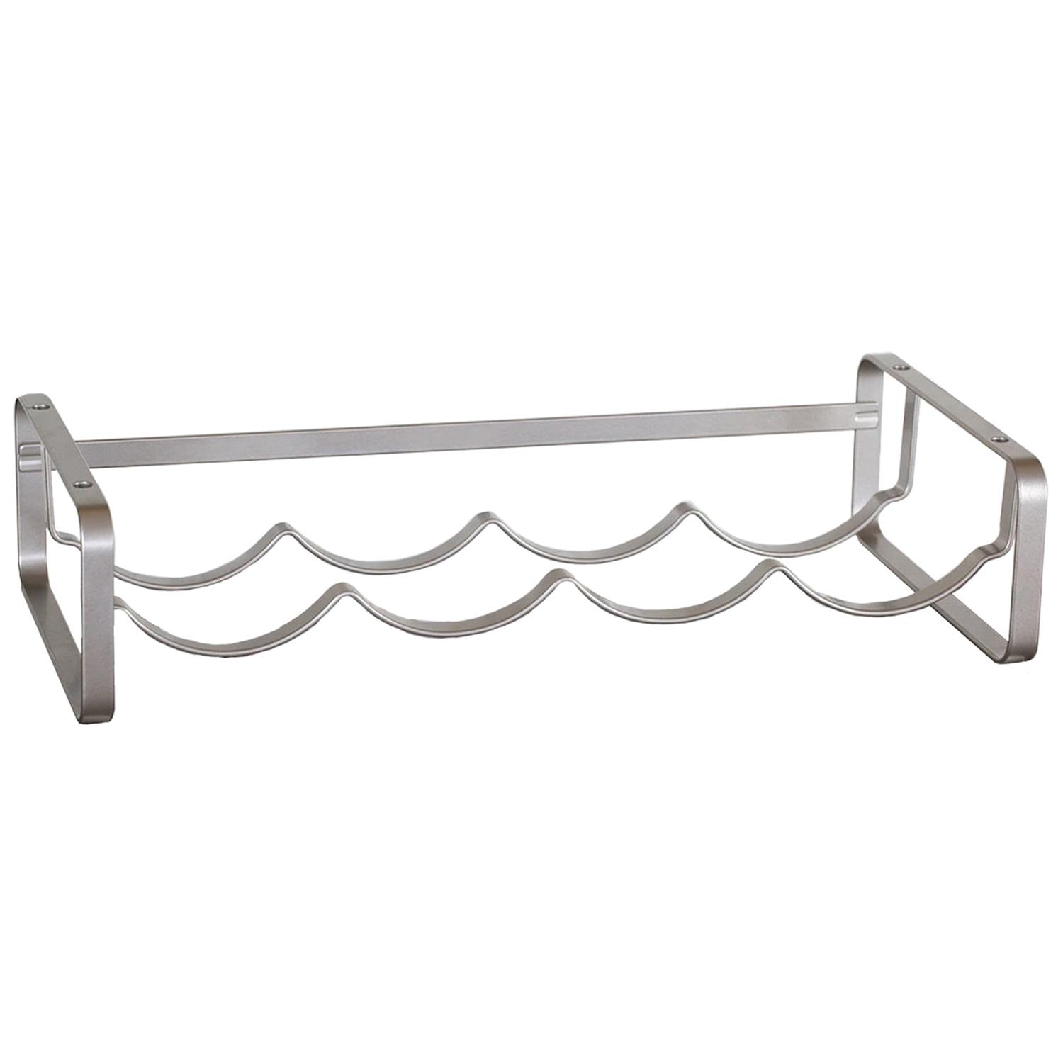 Better Houseware Stackable Steel Wine Rack in Silver