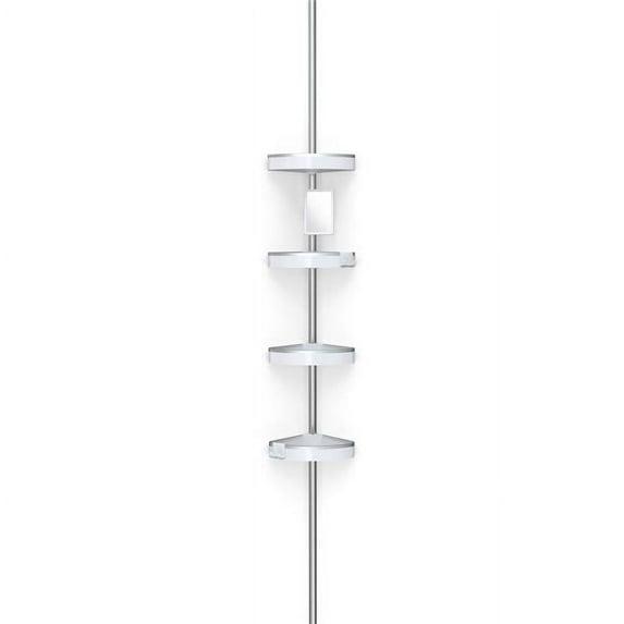 Better Living Products HiRISE 4 Tension Shower Caddy w/Mirror