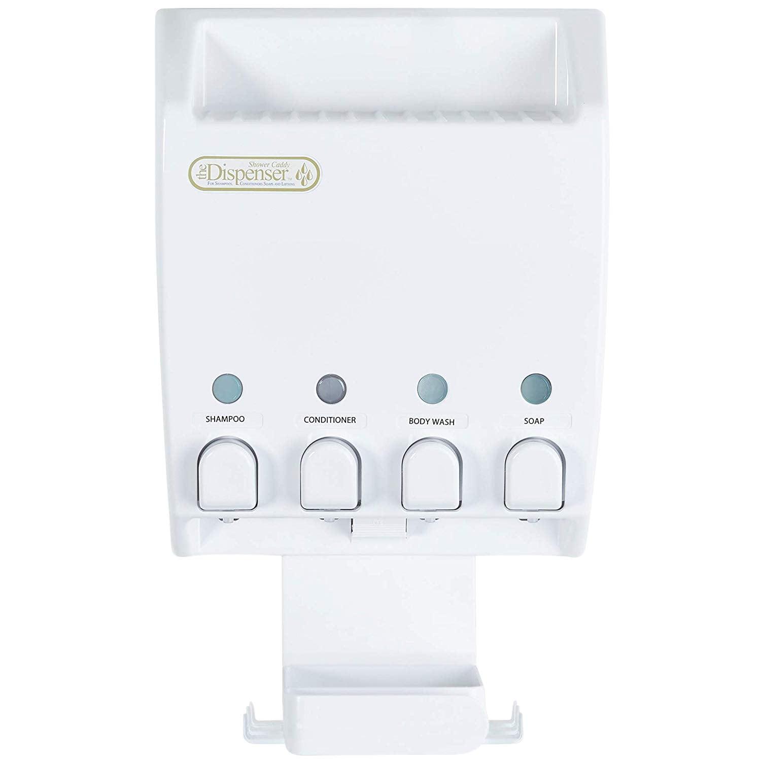 Better Living Products  ULTI-MATE 4 Chamber Shower Dispenser with Shower Caddy White