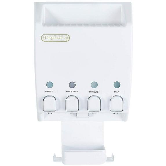 Better Living Products  ULTI-MATE 4 Chamber Shower Dispenser with Shower Caddy White