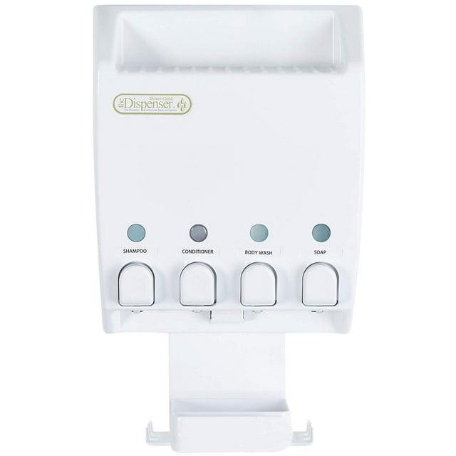 Better Living Products  ULTI-MATE 4 Chamber Shower Dispenser with Shower Caddy White