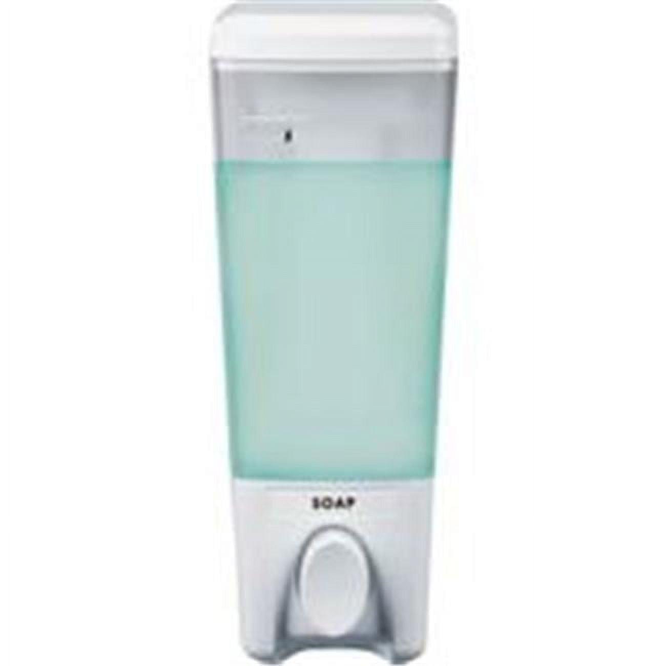 Clear and White Acrylic Lotion/Soap Dispenser, 8.1 in.