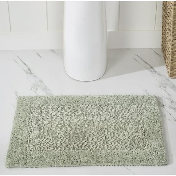 Better Trends Edge 100% Cotton Tufted Reversible Bath Rug 17" x 24" Rectangle - Dark Sage