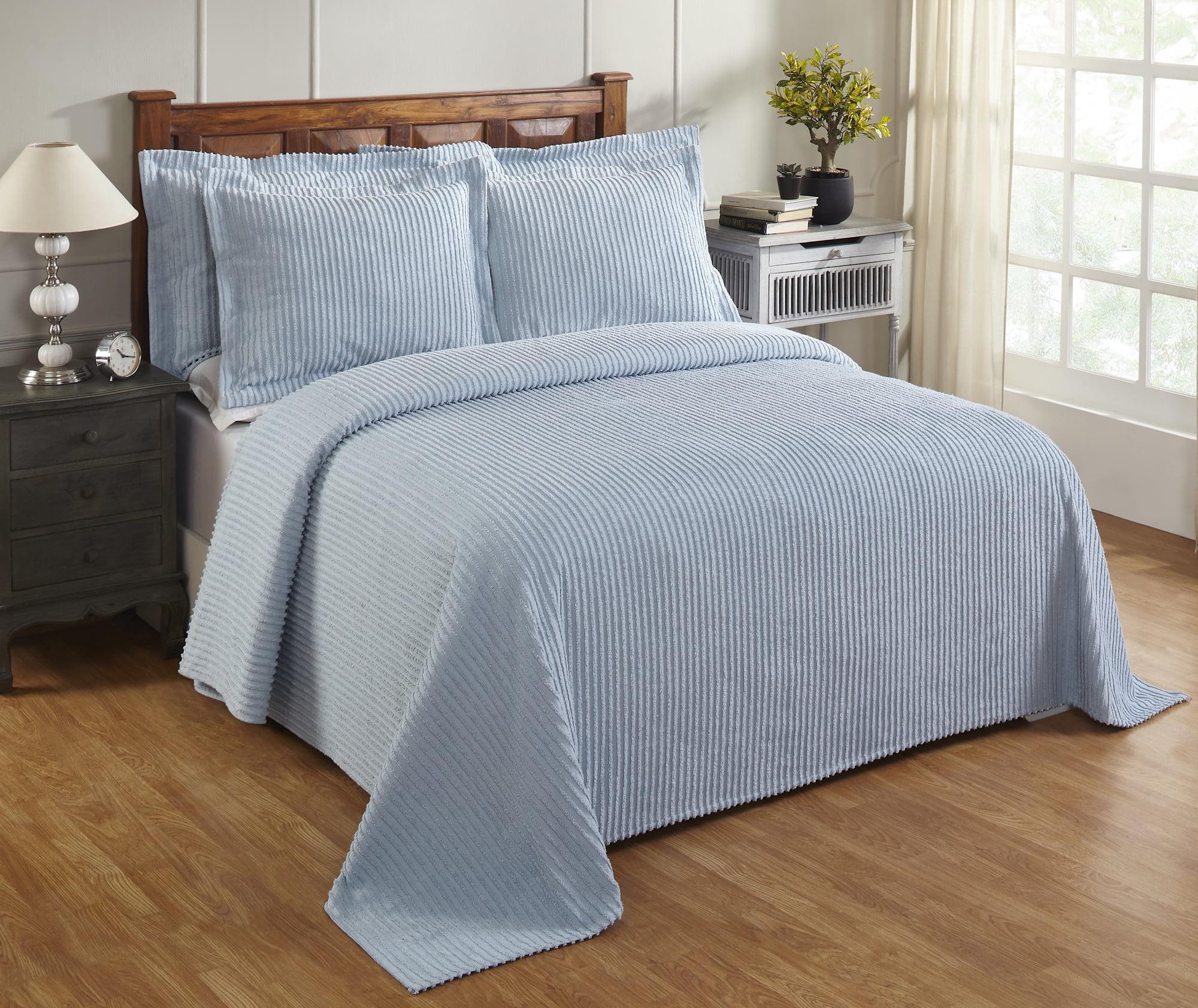 Better Trends Jullian 100% Cotton Tufted - Classic Stripe Bedspread Soft & Cozy Bedding for All Seasons, Machine Washable Coverlet