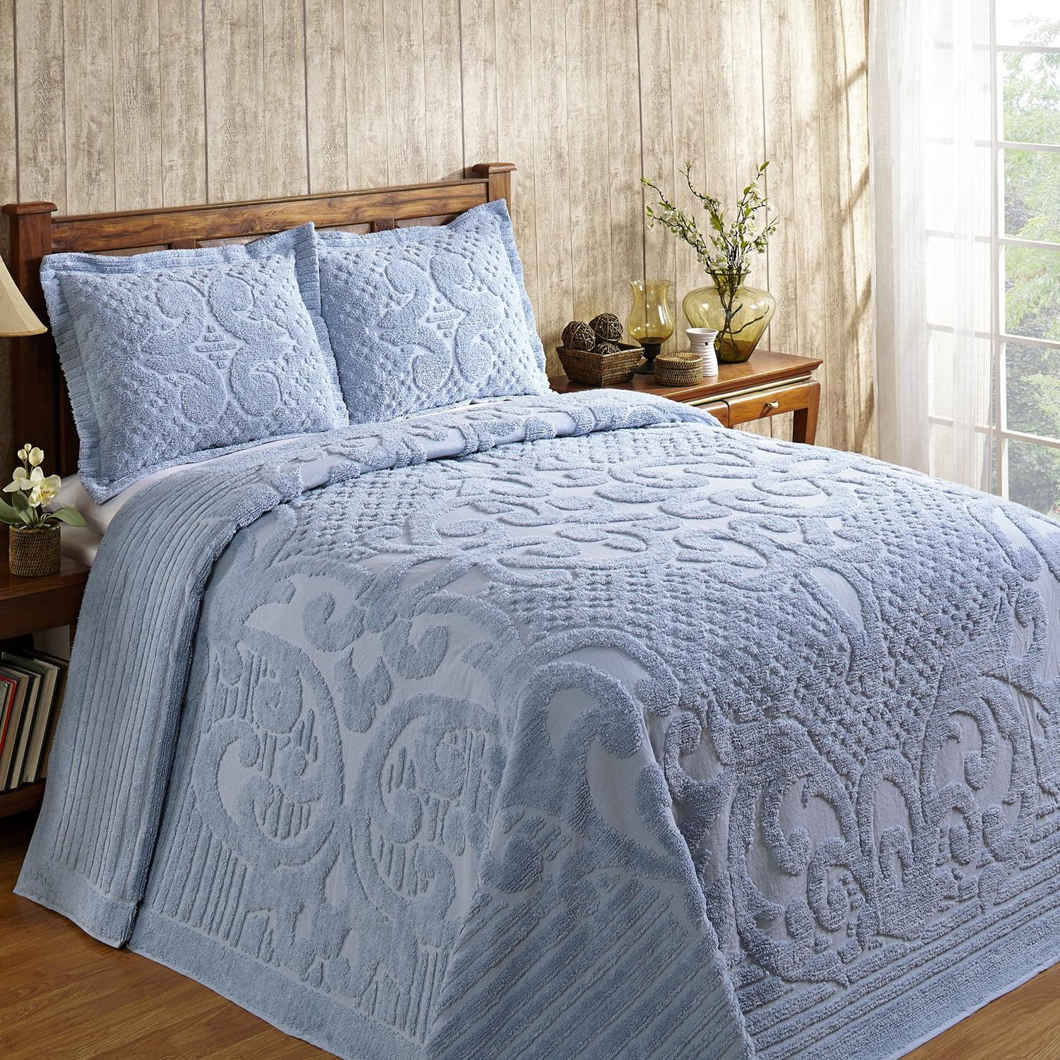 Better Trends Ashton 100% Cotton Chenille Bedspread with Medallion Pattern,  Soft & Breathable Coverlet, Luxurious Bedding for All Seasons, Machine Washable