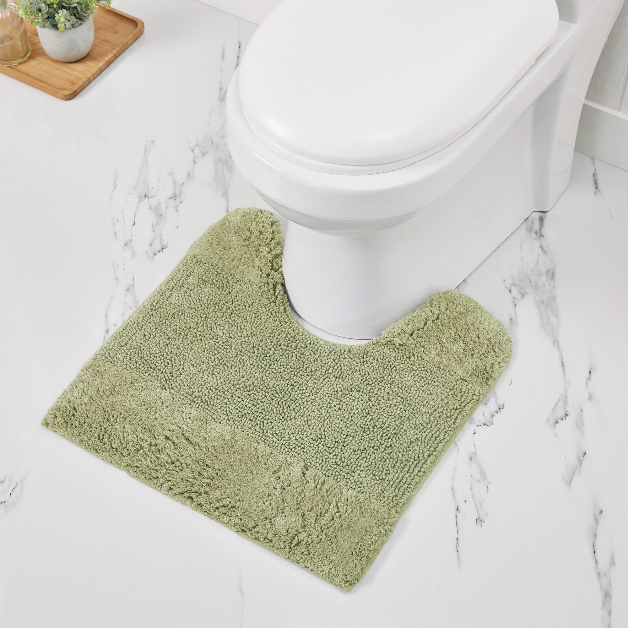 Better Trends Granada 100% Cotton Tufted Contour Bath Rug – Soft, Absorbent, Non-Slip, Machine Washable Luxurious Solid U-shaped Toilet Rug
