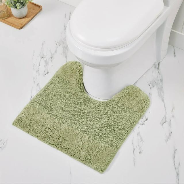 Better Trends Granada 100% Cotton Tufted Contour Bath Rug – Soft, Absorbent, Non-Slip, Machine Washable Luxurious Solid U-shaped Toilet Rug