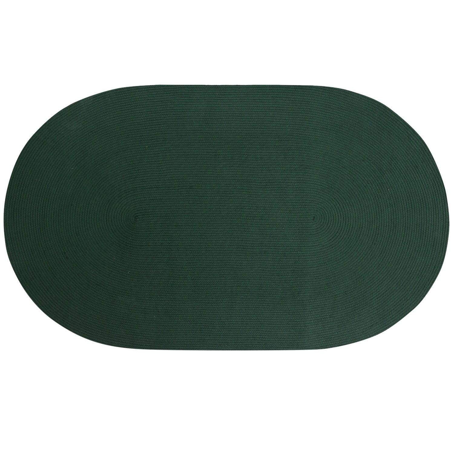 20" x 30" Alpine Collection Hunter Solid Reversible Indoor Area Utility Oval Rug - Better Trends