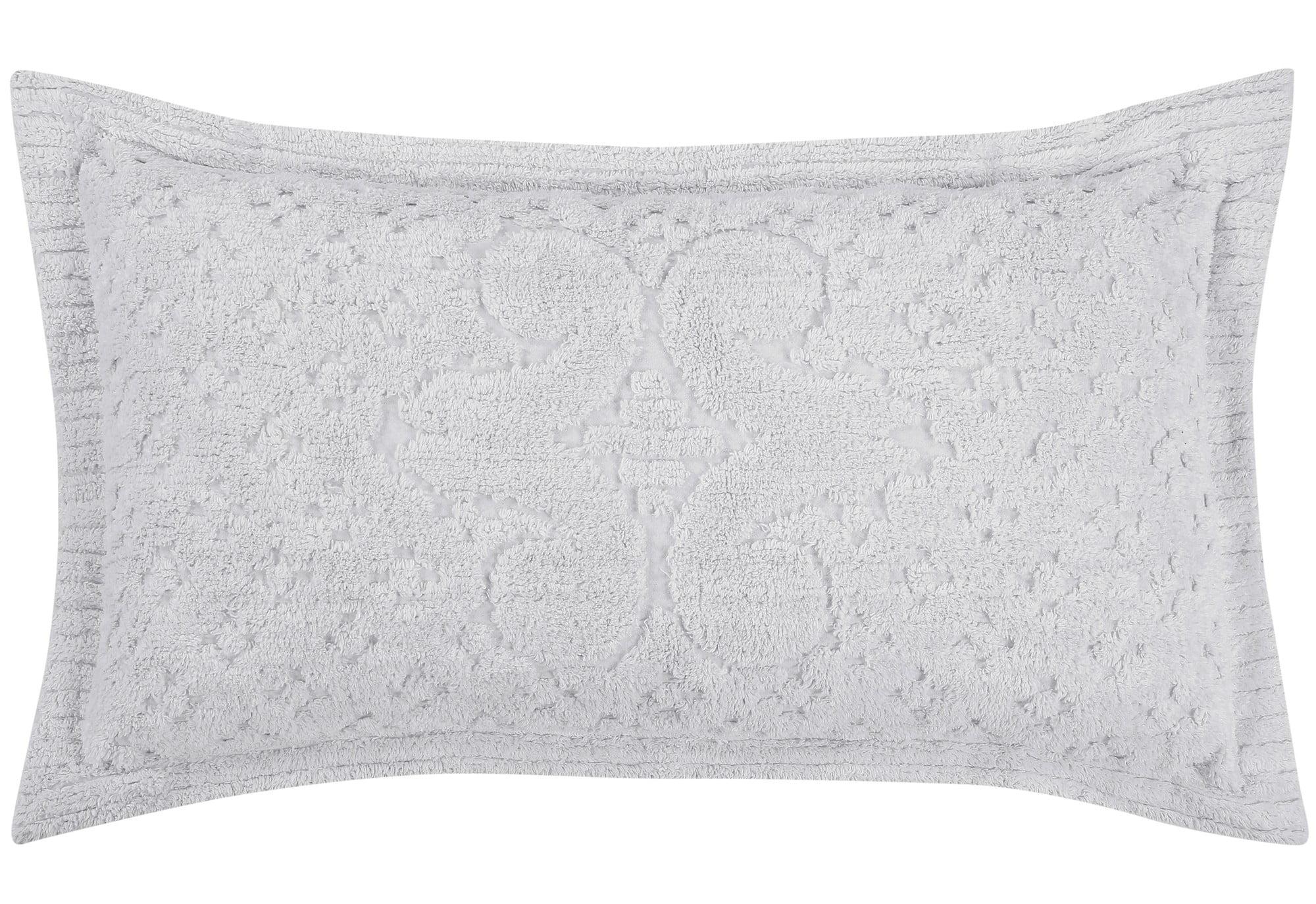 Better Trends Ashton Collection Chenille Bedspread Set, 100% Cotton Machine Washable Bedding Set, Soft & Breathable Medallion Design Coverlet with Sham, Luxurious All Season Comfort
