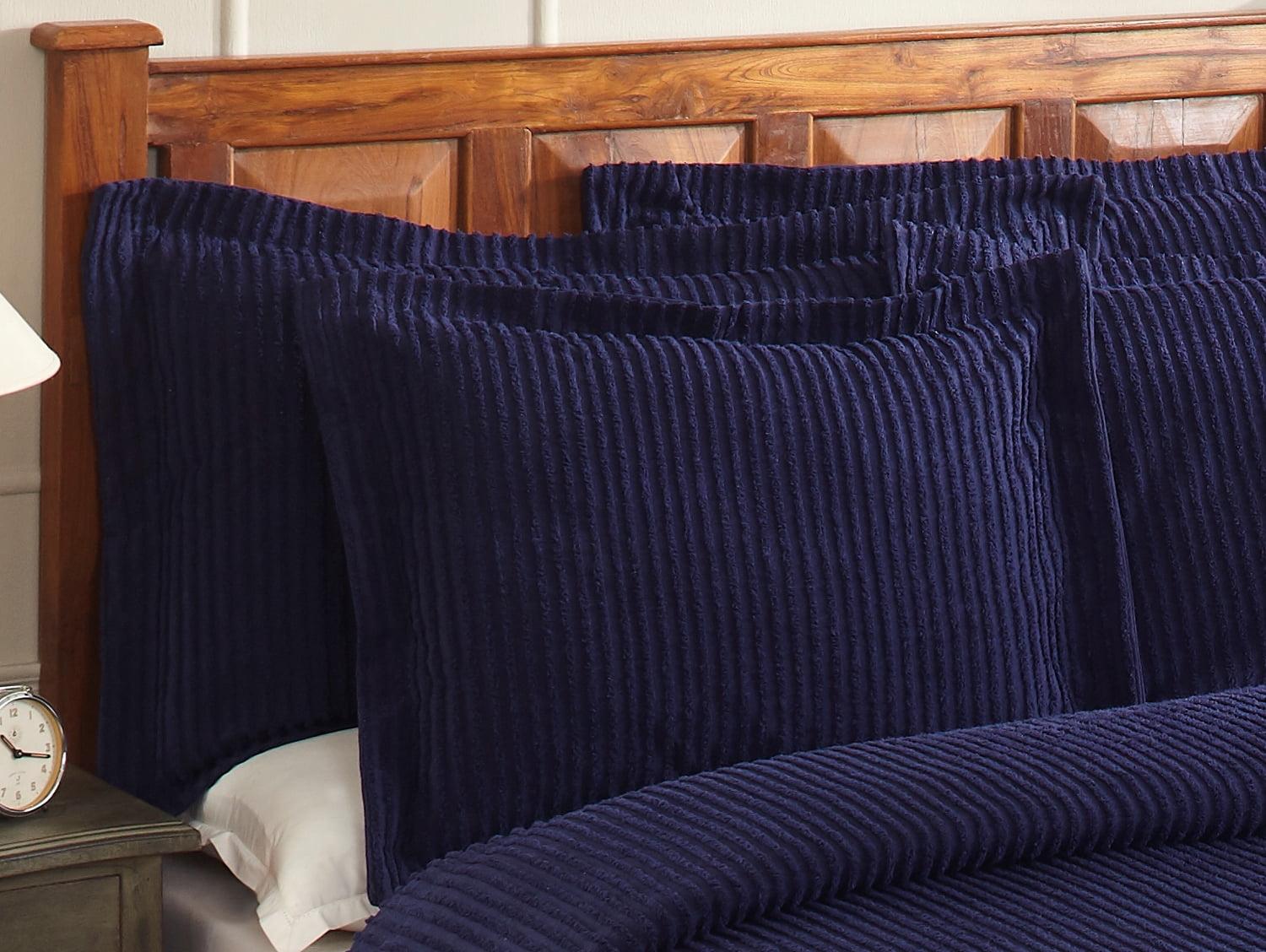 Better Trends Jullian 100% Cotton Tufted Pillow Sham with Stripe Pattern Machine Washable Pillow Cover