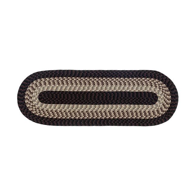 24" x 108" Alpine Collection Chocolate Stripe Reversible Indoor Area Utility Runner Rug - Better Trends