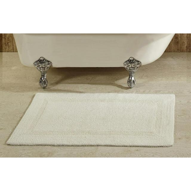 24"x40" Lux Collection Bath Rug Ivory - Better Trends: Cotton, Tufted, Machine Washable, No Backing