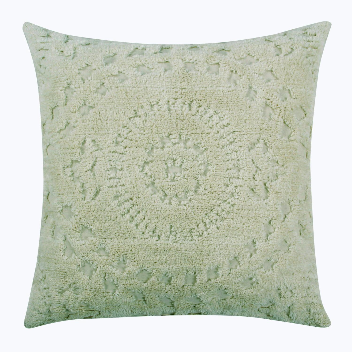 Euro Rio Collection 100% Cotton Tufted Unique Luxurious Floral Design Pillow Sham Sage - Better Trends
