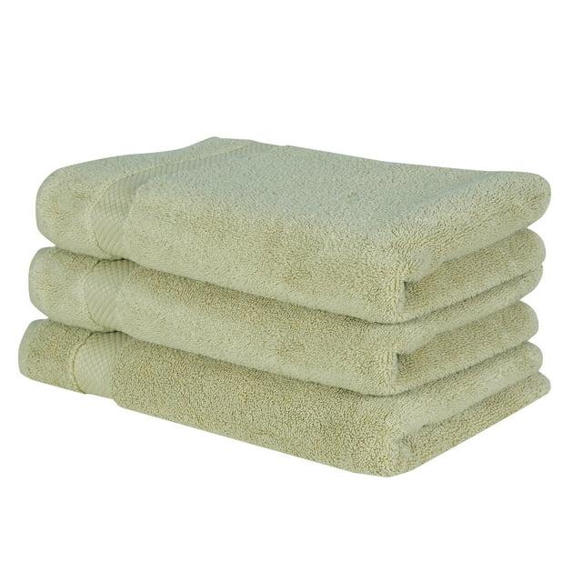 Better Trends 100% Cotton Hand Towel, Pack of 3 (16x26 Inches) Quicker to Dry, Lighter Weight, Super Soft and Absorbent, Sage