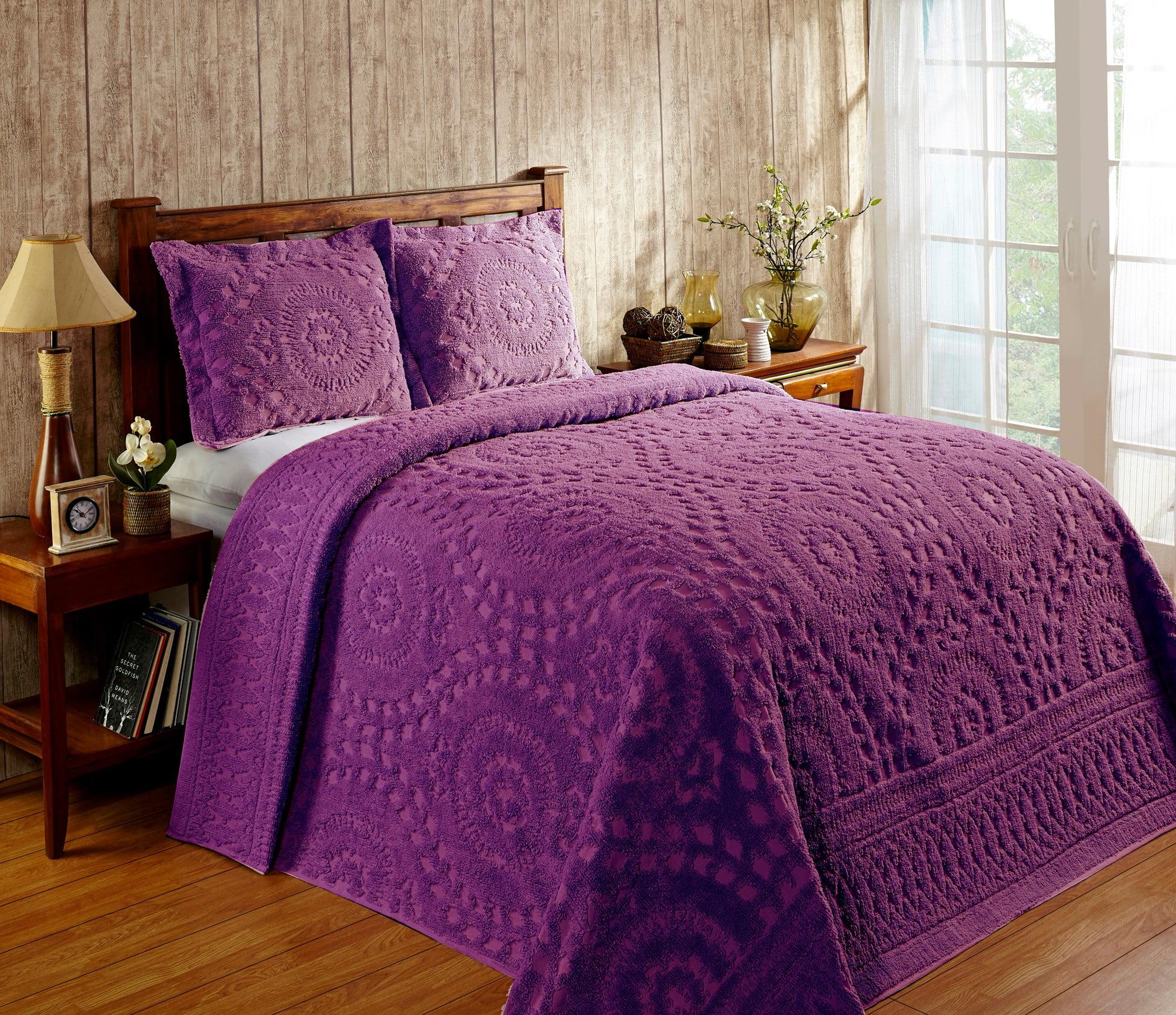 Twin Rio Collection 100% Cotton Tufted Unique Luxurious Floral Design Bedspread Teal - Better Trends