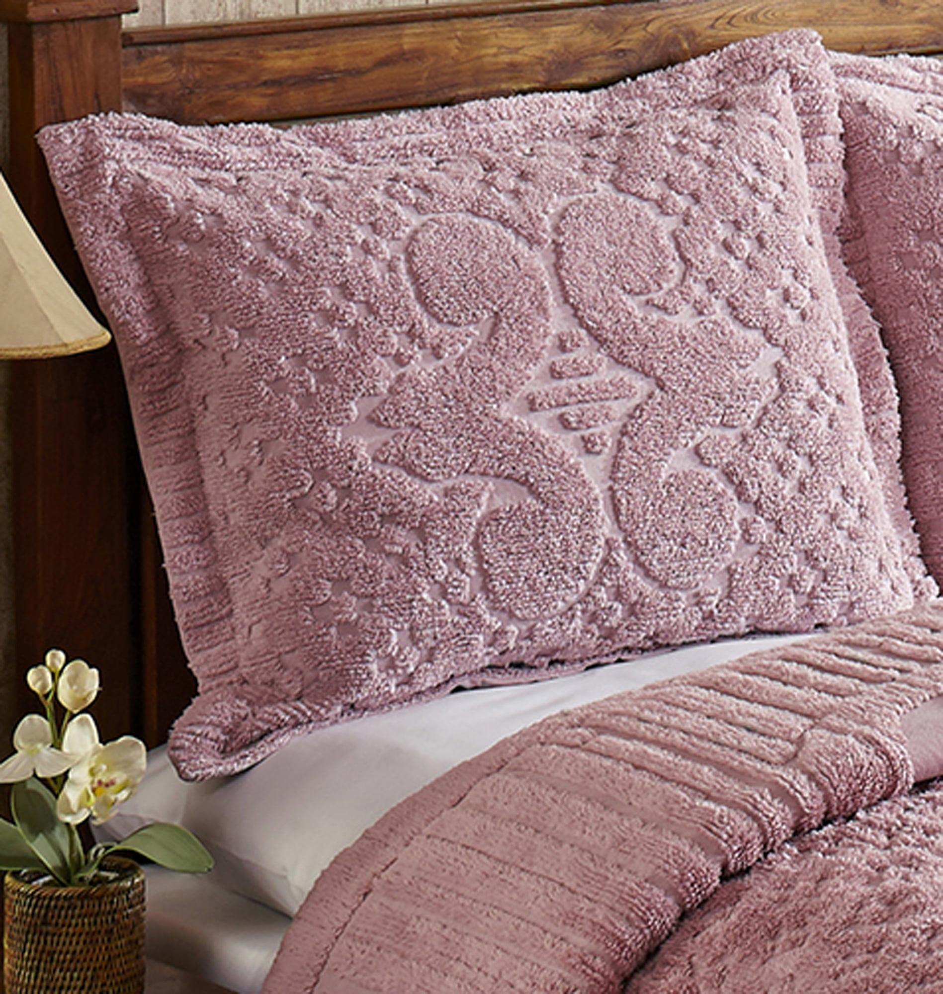 Better Trends Ashton Collection 100% Cotton Tufted Pillow Sham with Medallion Pattern, Machine Washable Pillow Cover for All Season