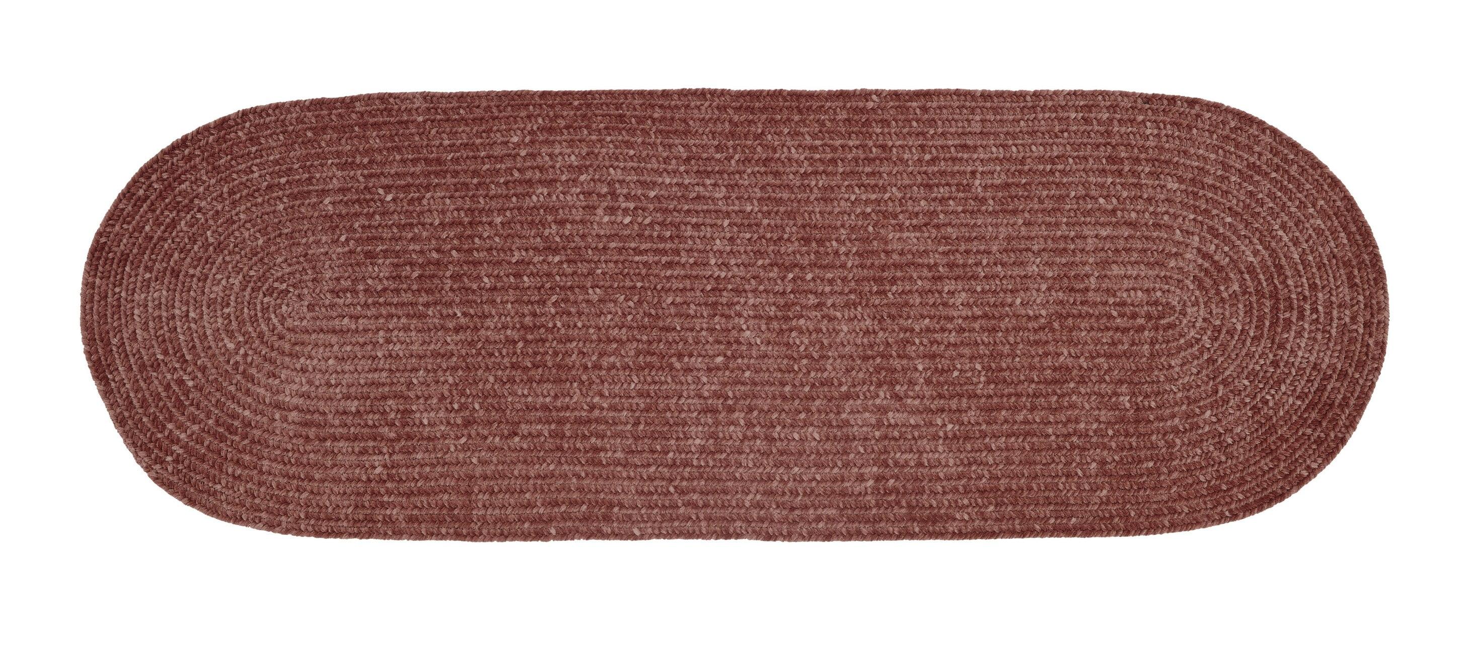24" x 108" Chenille Solid Collection Mauve Reversible Indoor Area Utility Runner Rug - Better Trends