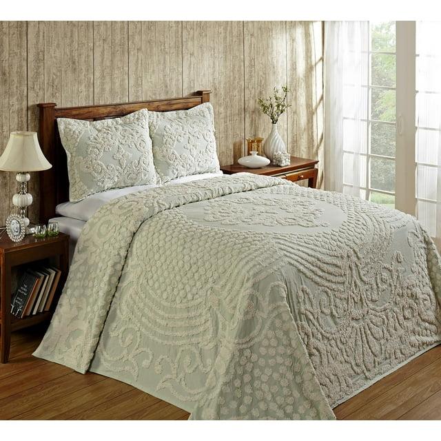 Better Trends Florence Standard 100% Cotton Floral Pattern Coverlet/Bedspread