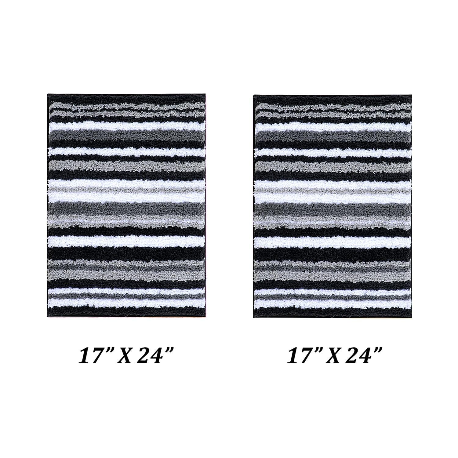 Better Trends Griffie 100% Polyester TPR Backing Tufted 2 Pc (17" x 24" | 17" x 24") Bath Rug Set -