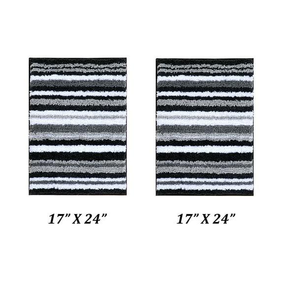 Better Trends Griffie 100% Polyester TPR Backing Tufted 2 Pc (17" x 24" | 17" x 24") Bath Rug Set -