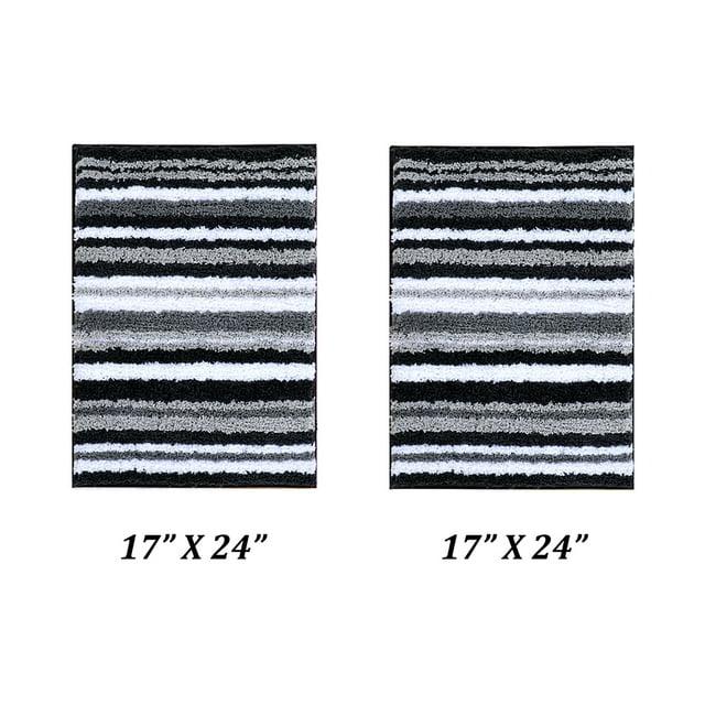 Better Trends Griffie 100% Polyester TPR Backing Tufted 2 Pc (17" x 24" | 17" x 24") Bath Rug Set -