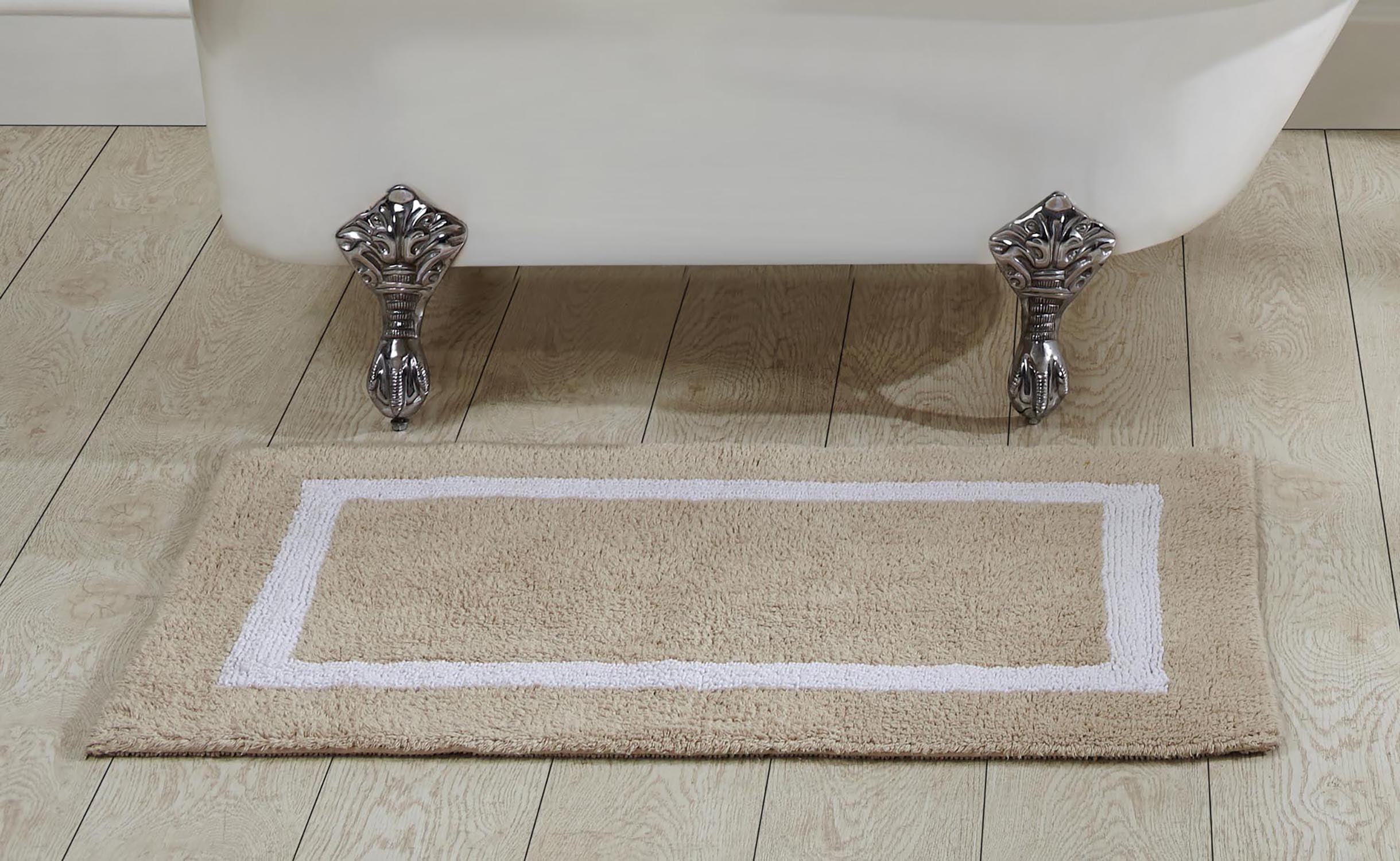 Highland Dunes Widman 100% Cotton Tufted Reversible Bath Rug Super Absorbent, Machine Washable Bathroom Rug