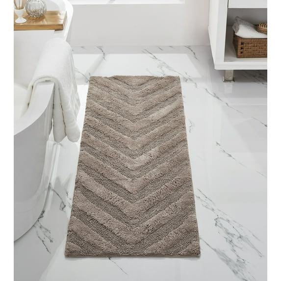 Better Trends Hugo 100% Cotton Tufted Non-Slip Backing Bath Rug 20" x 60" Runner - Beige