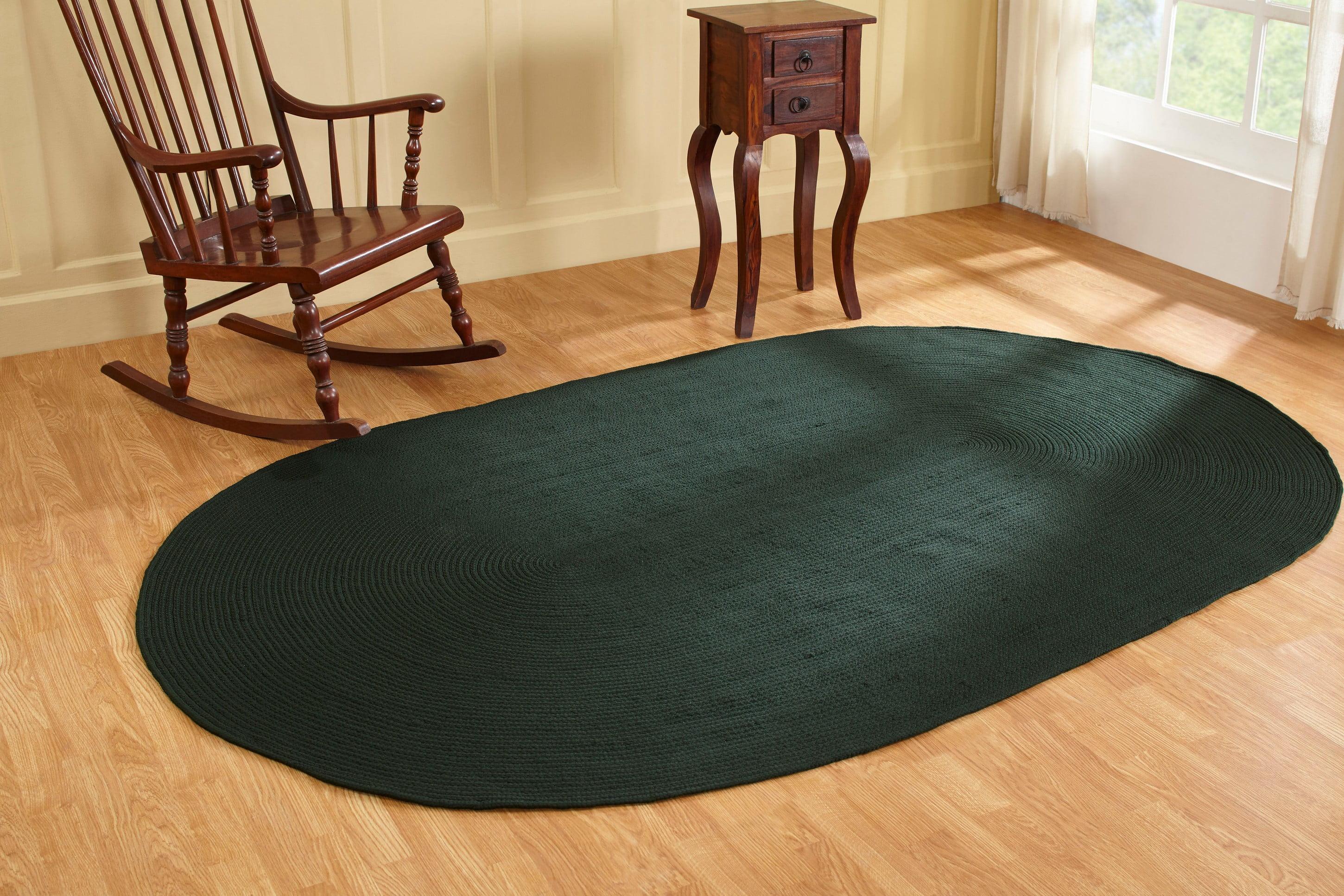 Alpine Hunter Solid Braided Oval Synthetic Rug