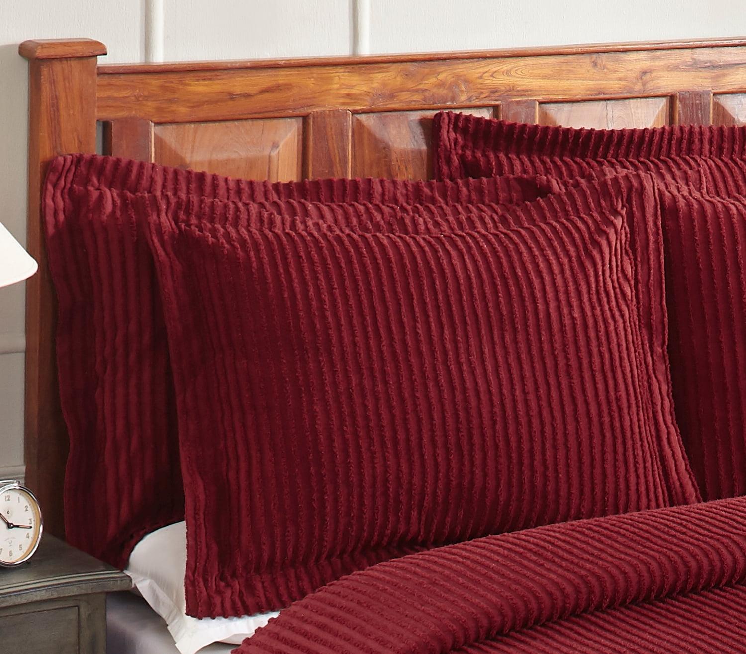 Jullian Collection 100% Cotton Tufted Unique Luxurious Bold Stripes Design Pillow Sham - Better Trends