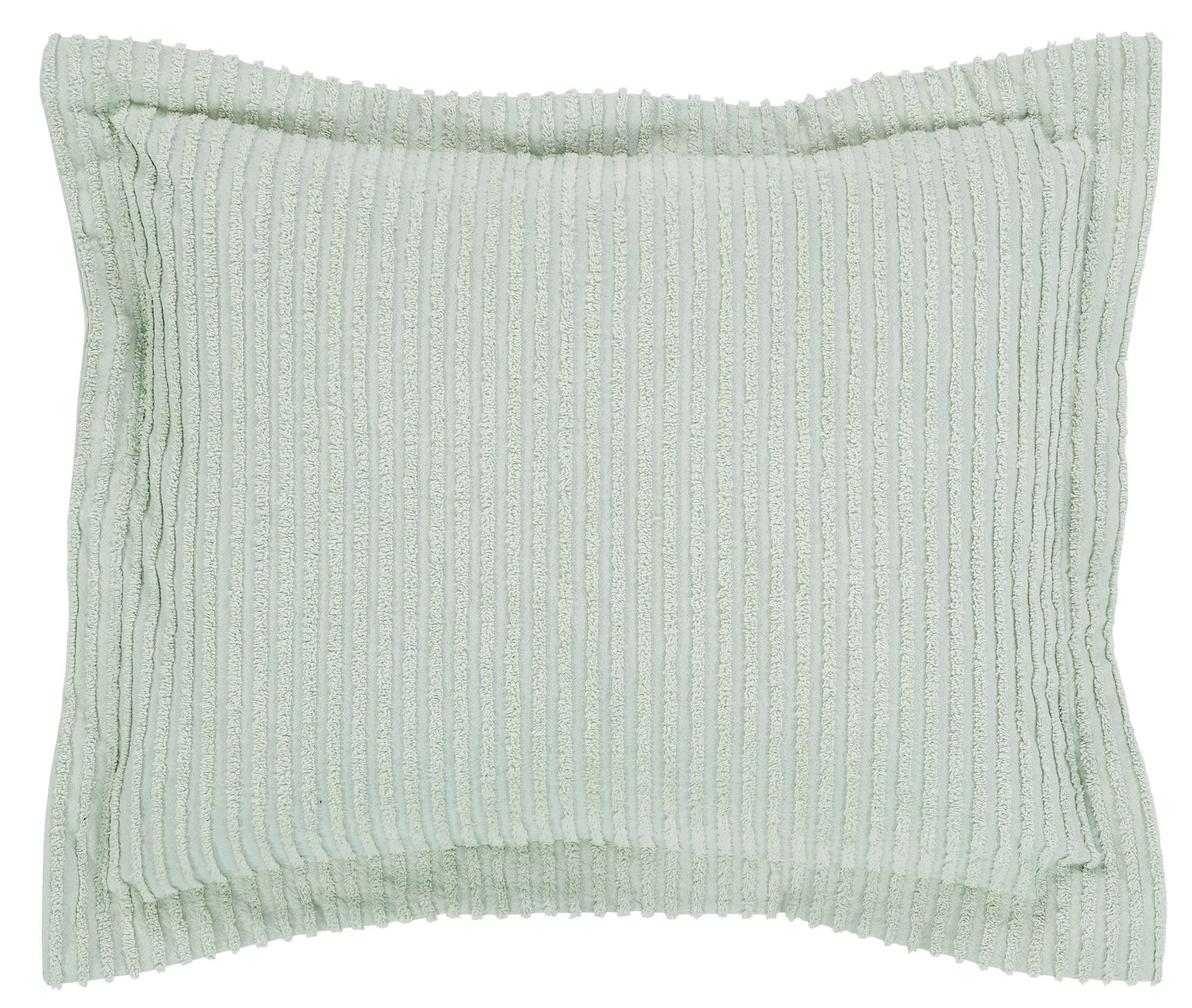 Better Trends Jullian Stripes Design 100% Cotton Standard Sham - Sage