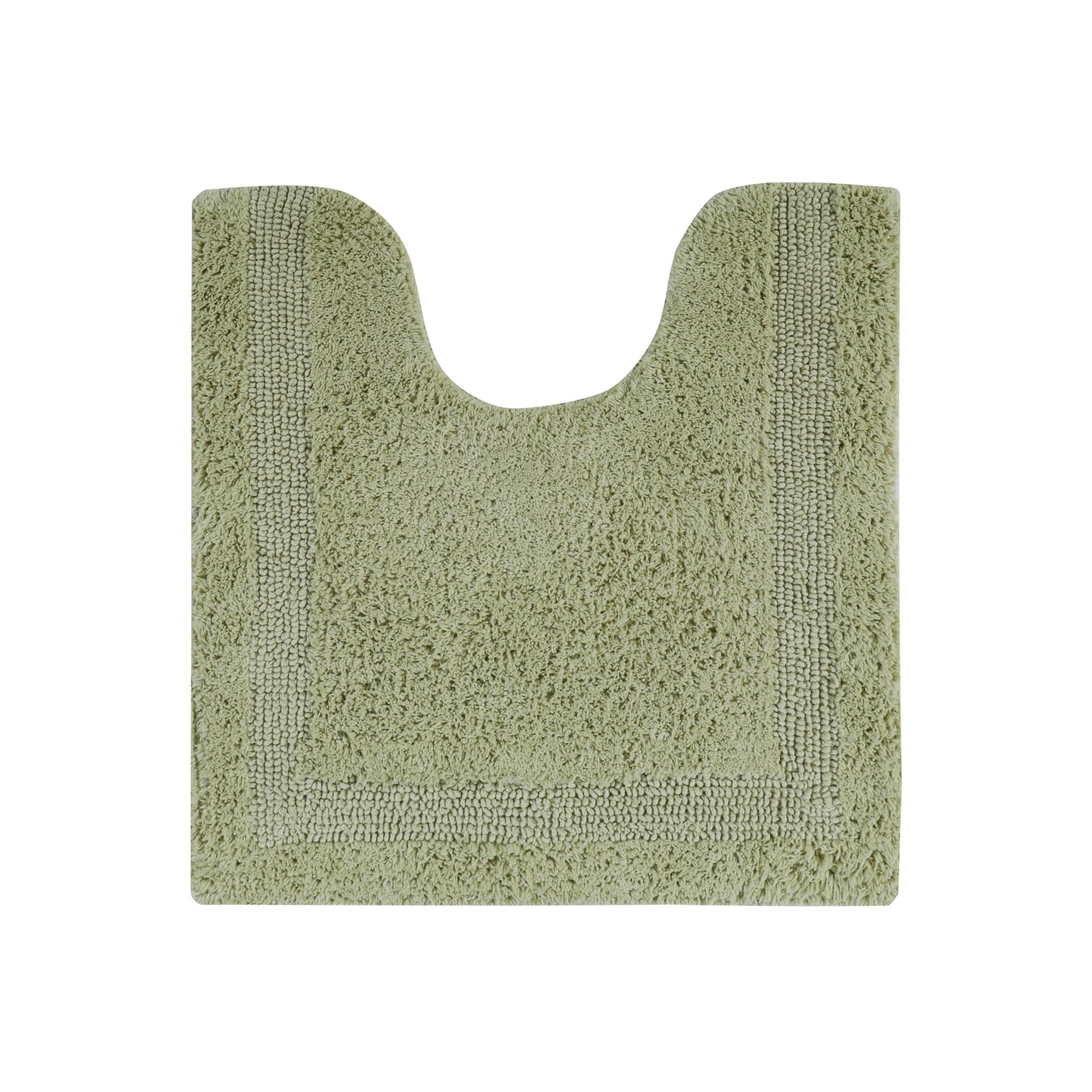 Better Trends Lux 100% Cotton Tufted Solid Reversible Bath Rug 20" x 20" Contour - Sage