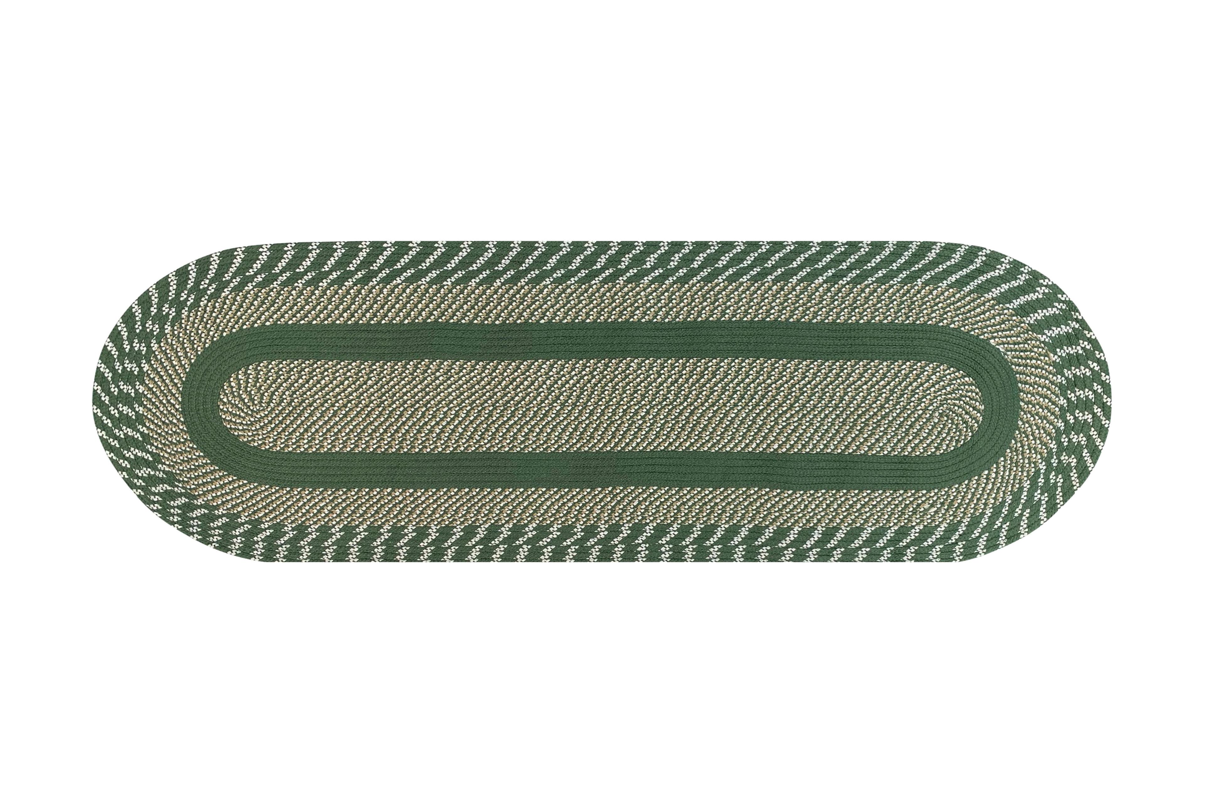 Better Trends Newport Braid Reversible Indoor Utility Rug, 100% Polypropylene, 24" x 72" Runner, Sage