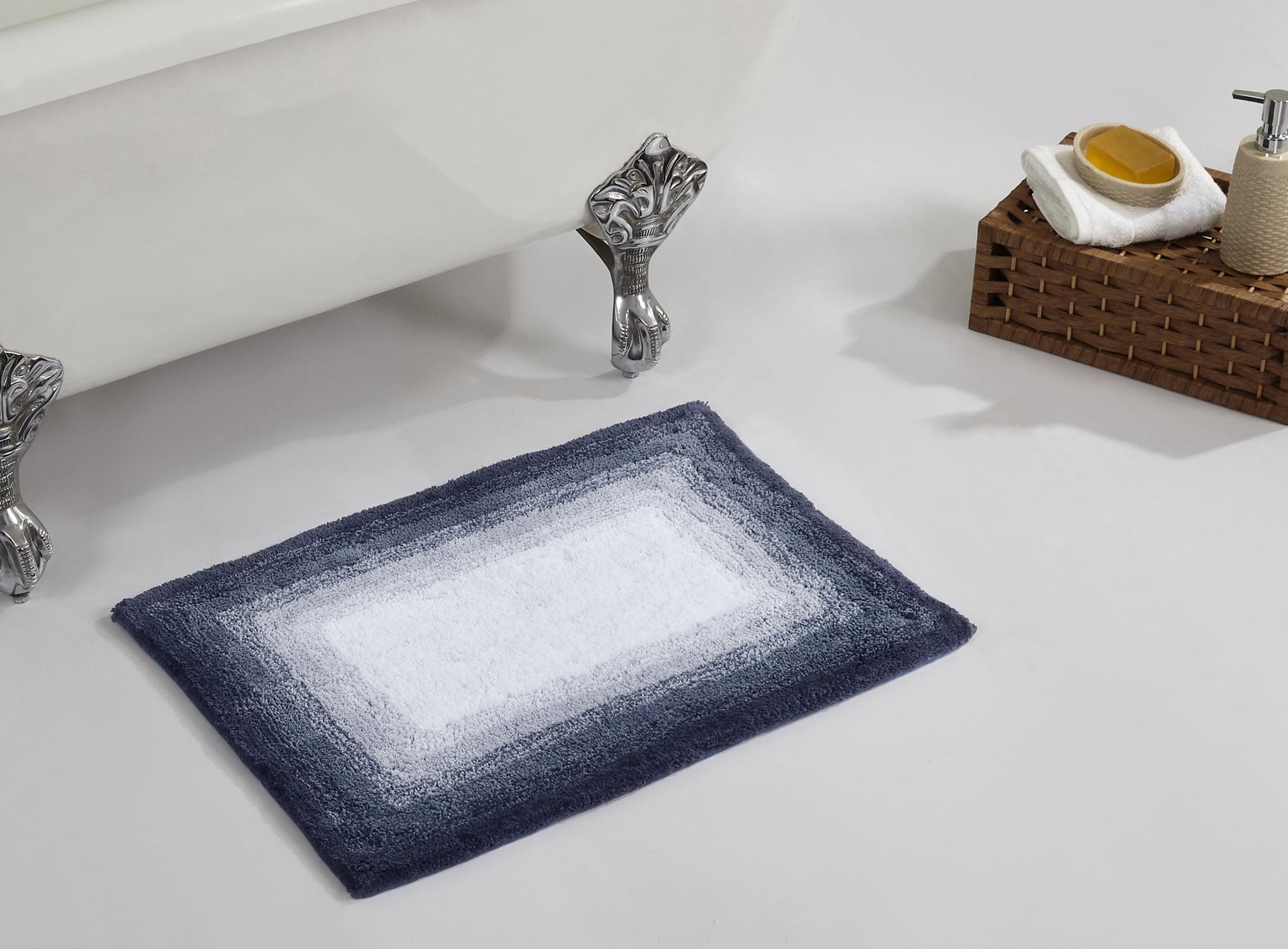 Better Trends Torrent 100% Cotton Tufted Non- Slip Backing Bath Rug 24" x 40" Rectangle - Gray