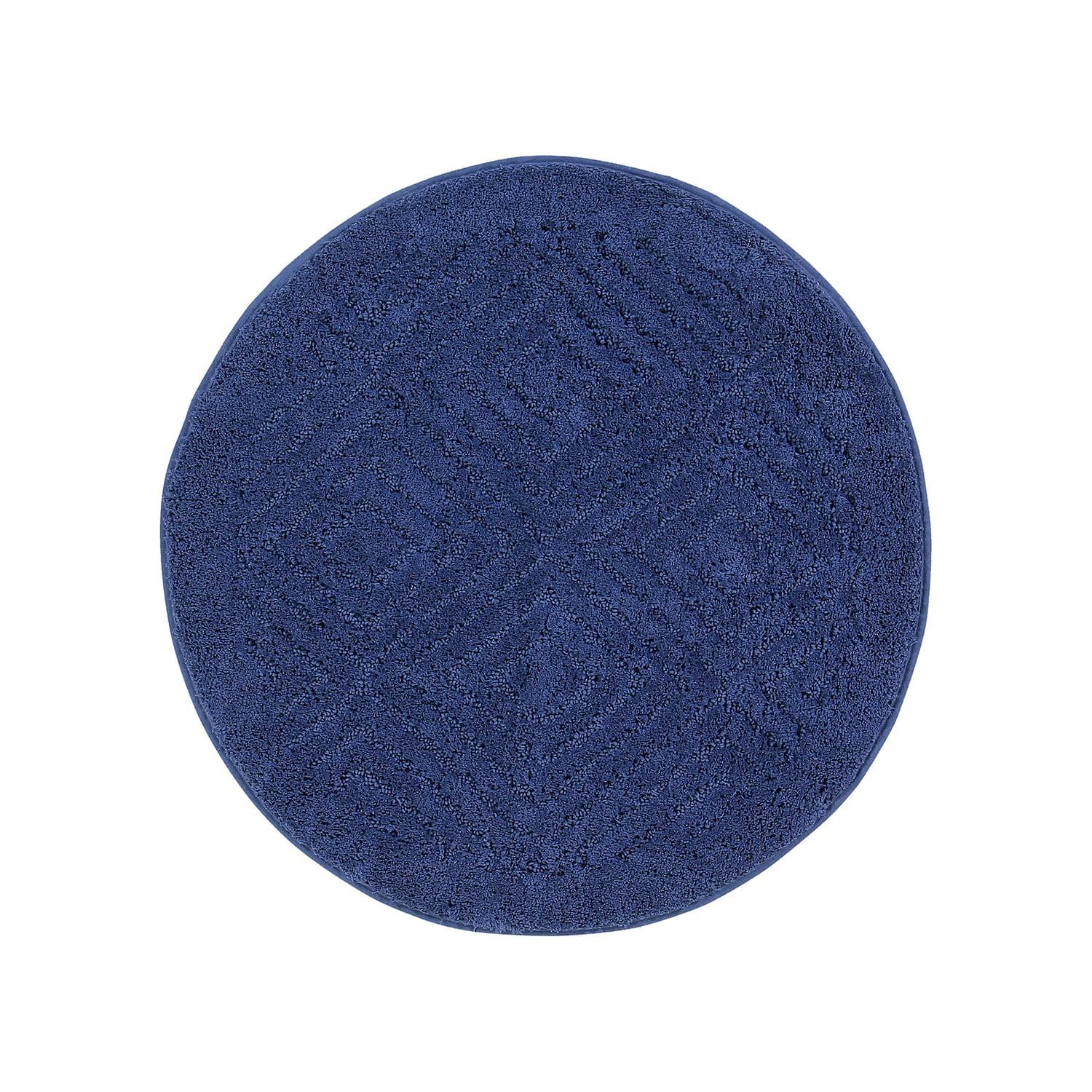 Better Trends Trier 100% Cotton Tufted Non-Skid Backing Bath Rug 30" x 30" Round - Blue