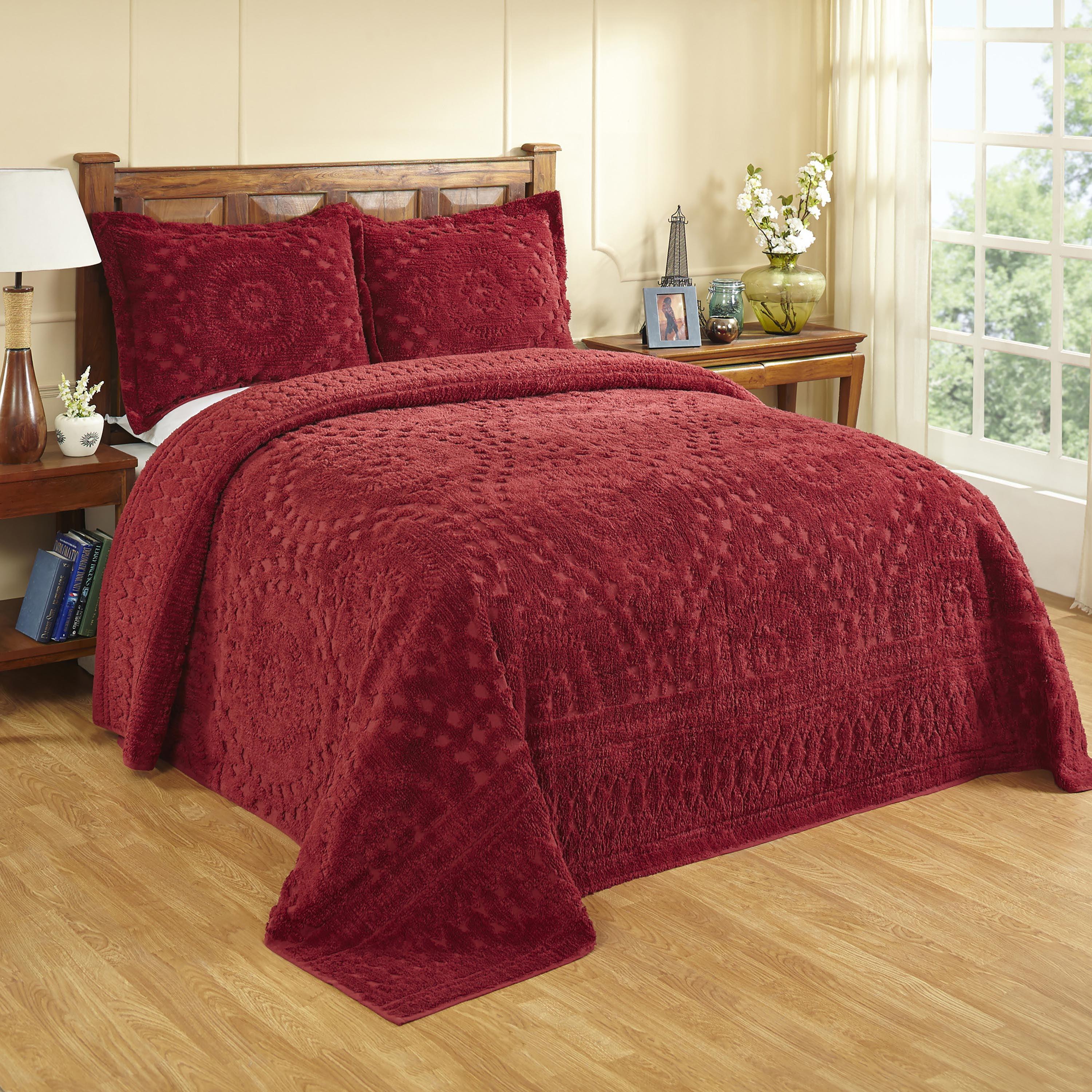Better Trends Rio 100% Premium Cotton Tufted Bedspread Set, Soft & Luxurious Feel, Perfect for Gifting, All Seasons Machine Washable Medallion Bedding Set