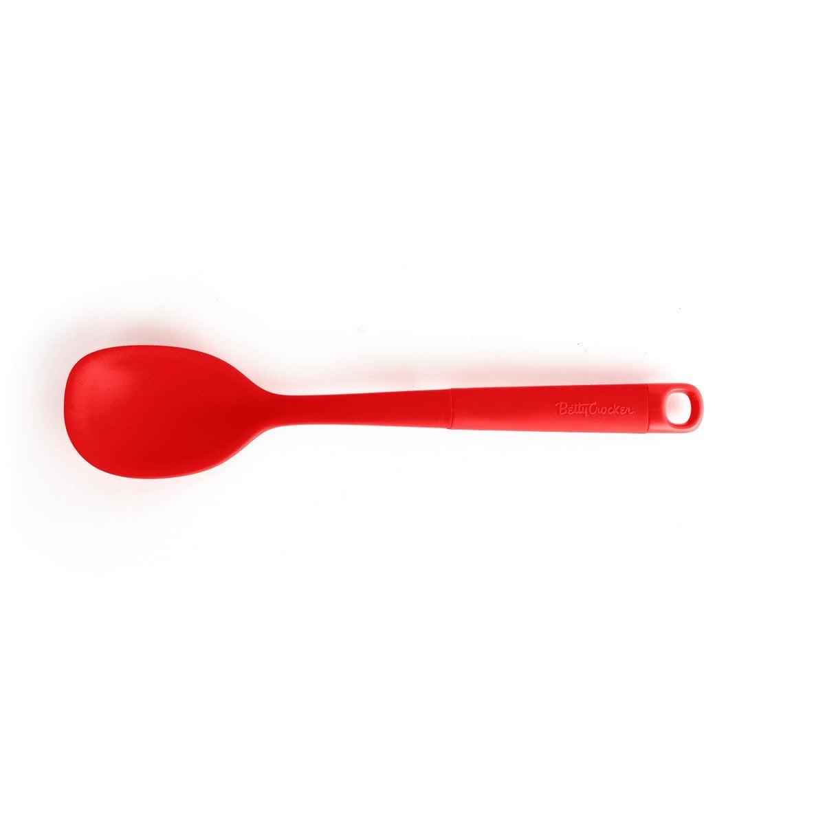 Betty Crocker Silicone 13 Inch Spoon, Red