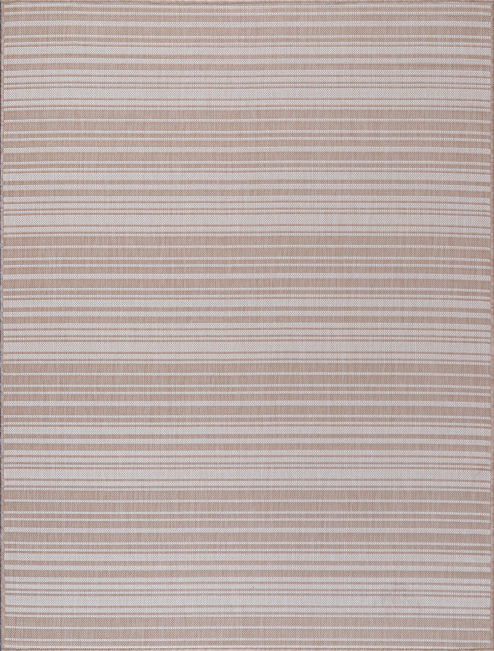 Beverly Rug Outdoor Rugs 5' x 7' Patio, Porch, Garden Beige and White