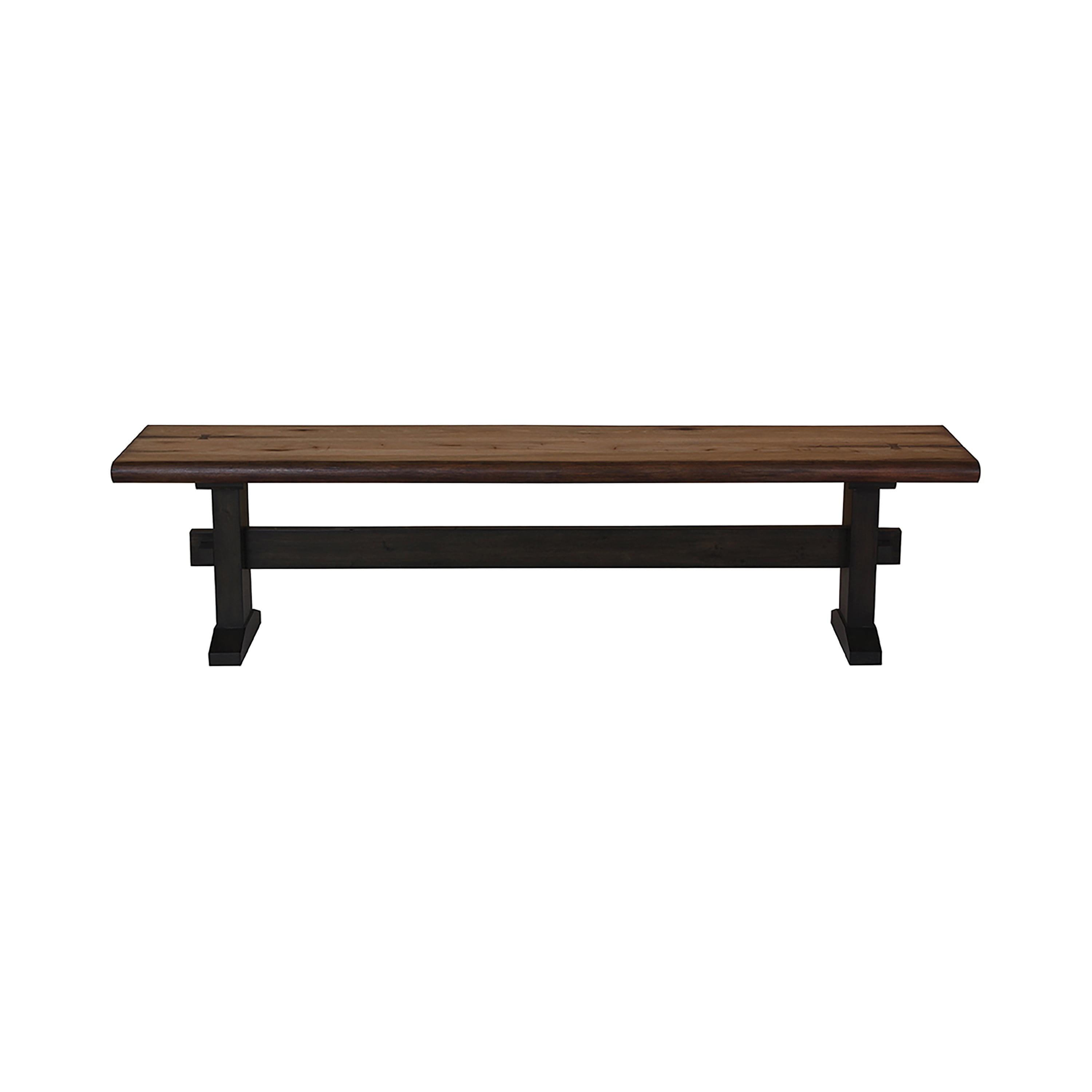 Bexley 70'' Transitional Trestle Dining Bench in Natural Honey