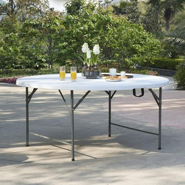 Noah 5' Round Plastic Event Folding Table by Flash Furniture