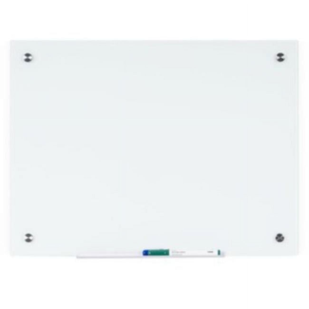 Ultra-Modern White Magnetic Glass Dry-Erase Board 36" x 24"