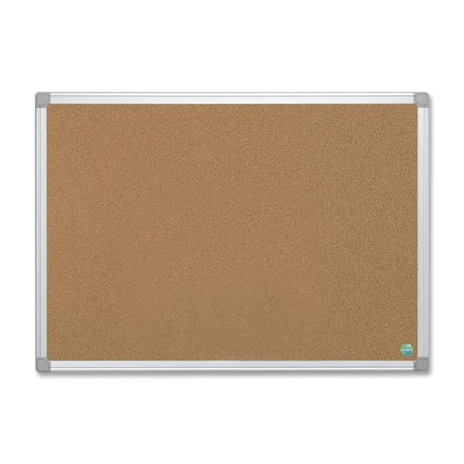 Bi-Silque Visual Communication Products CA031790 Earth Cork Bulletin Board, 24 x 36 in., Aluminum Frame