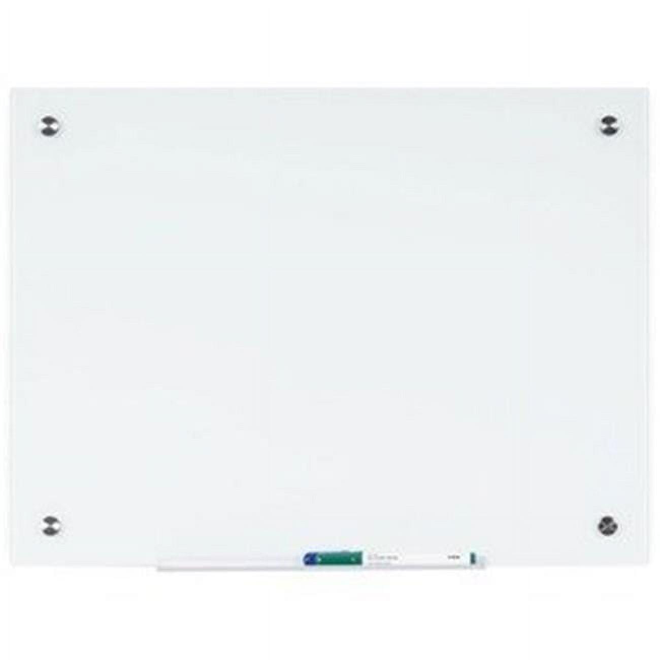 Ultra-Modern White Magnetic Glass Dry-Erase Board 36" x 24"