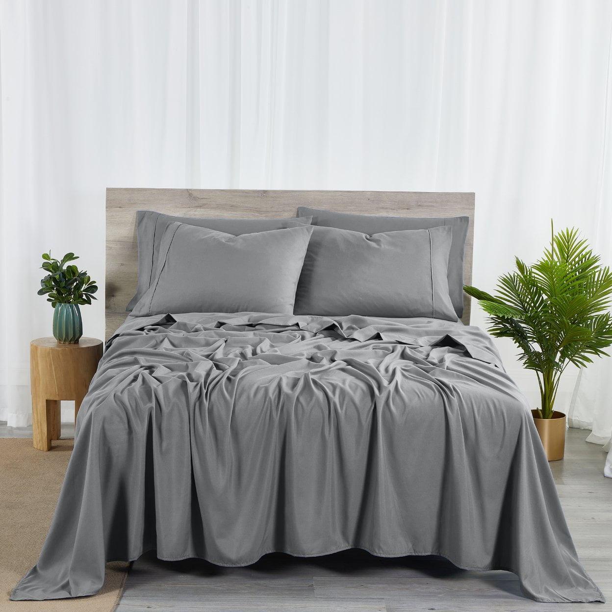 Bed Bath Fashions Bibb Home 2000 Count 6-Piece Rayon From Bamboo Sheet Set with Snug Grip