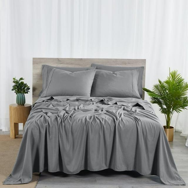 Bed Bath Fashions Bibb Home 2000 Count 6-Piece Rayon From Bamboo Sheet Set with Snug Grip