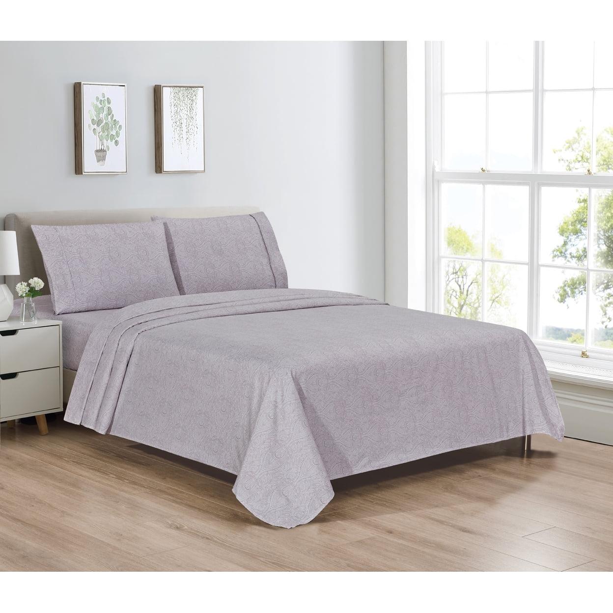 Bibb Home Egyptian Luxury 1800 Thread Count 4 pc Printed Sheet Sets