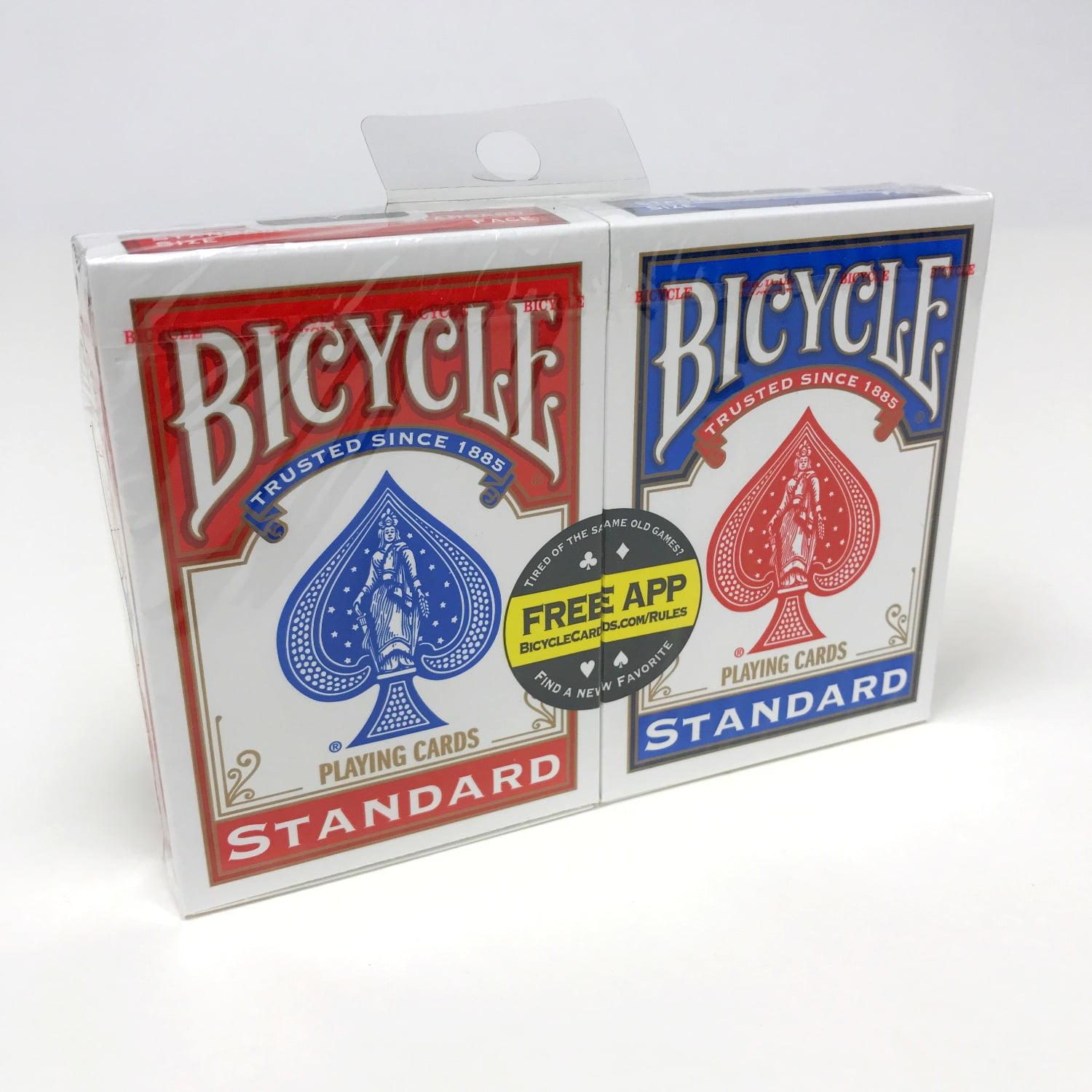 Bicycle Standard Poker Playing Cards 4-Pack, Red and Black