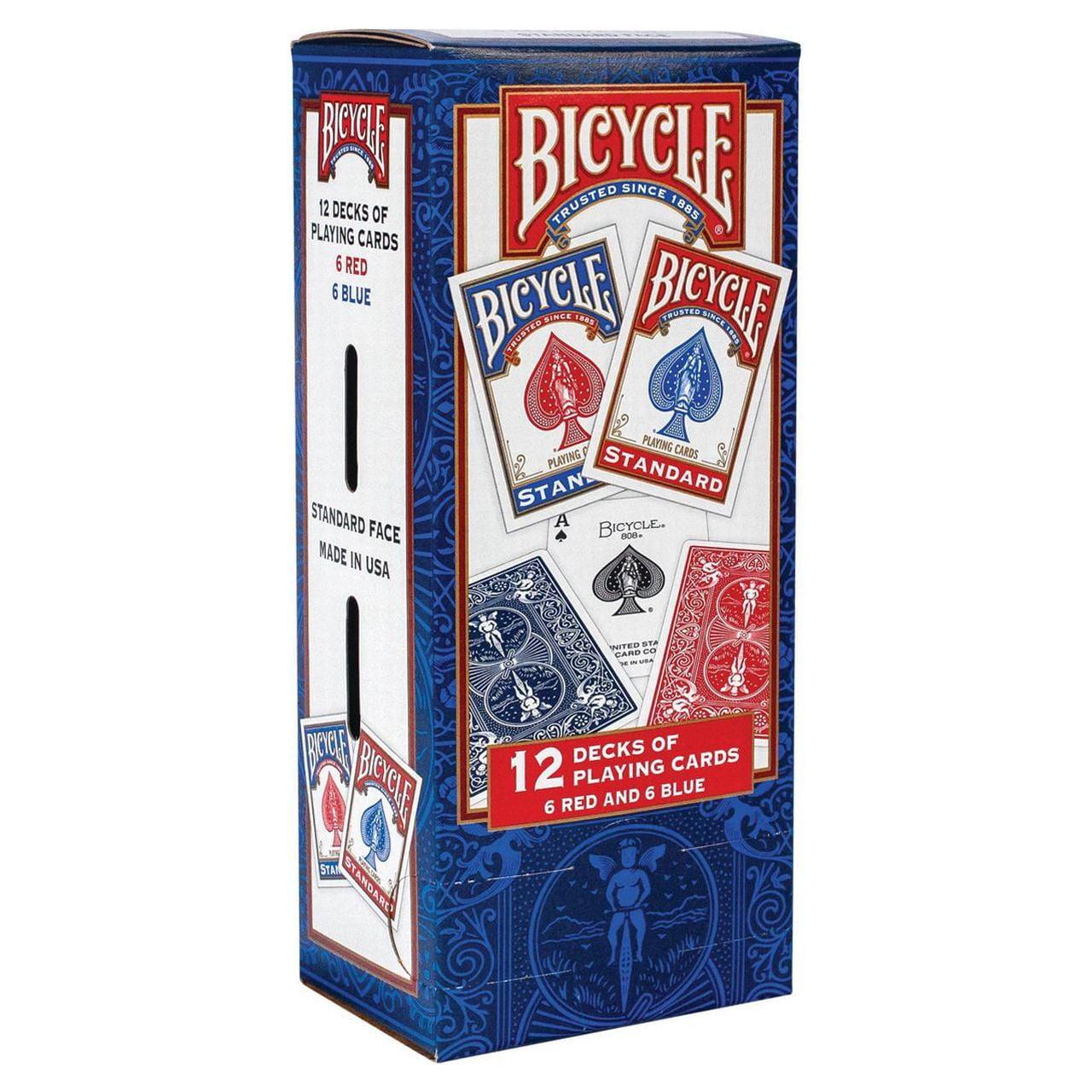 Bicycle Playing Cards - Poker Size - 12 Pack (6 Blue, 6 Red)